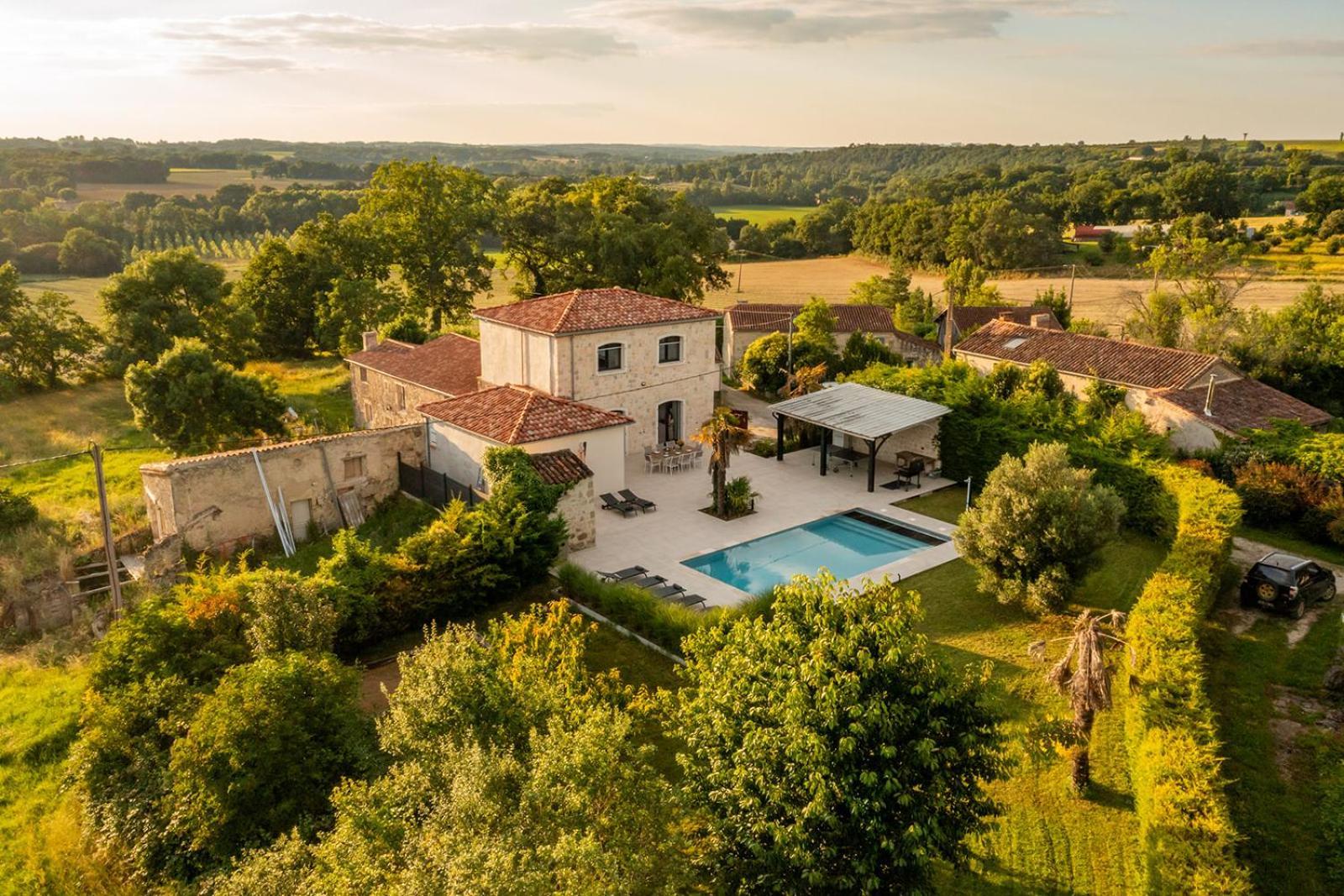 Villa Au Petit Bonheur Avec Clim - Hameau Au Calme - Piscine Chauffee - Petanque Moncrabeau Екстер'єр фото