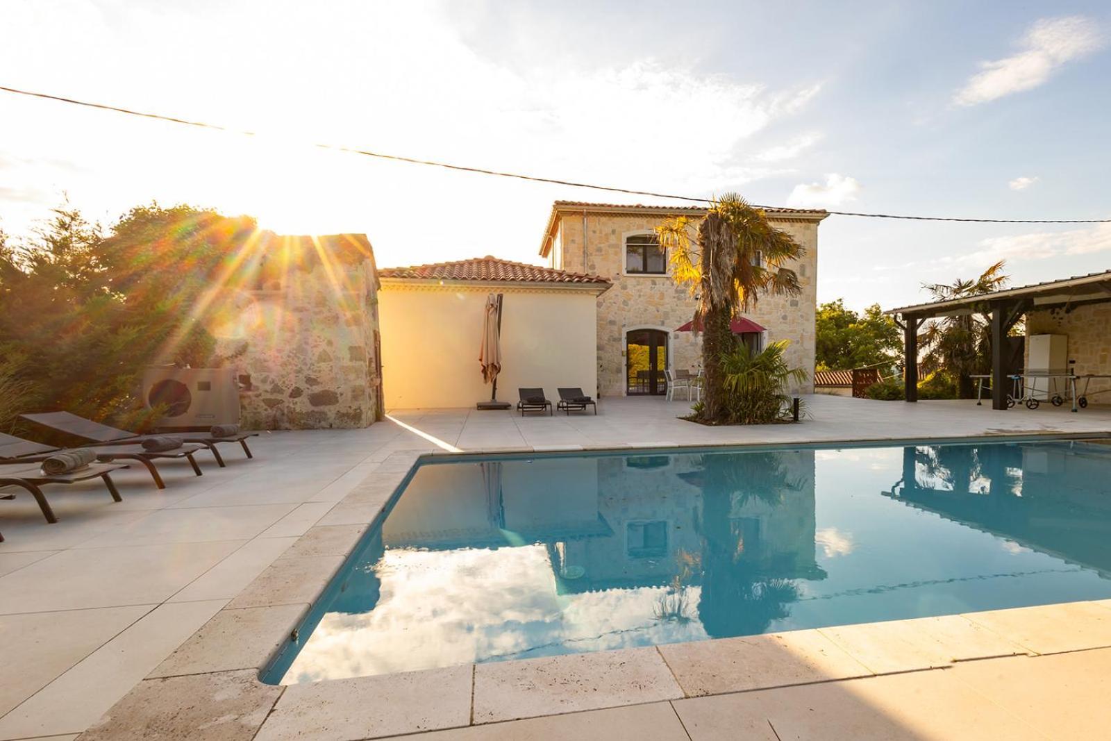 Villa Au Petit Bonheur Avec Clim - Hameau Au Calme - Piscine Chauffee - Petanque Moncrabeau Екстер'єр фото